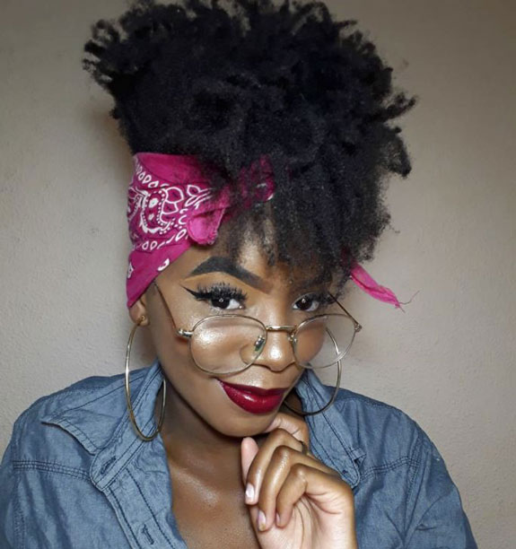 Bandana with Afro Hair