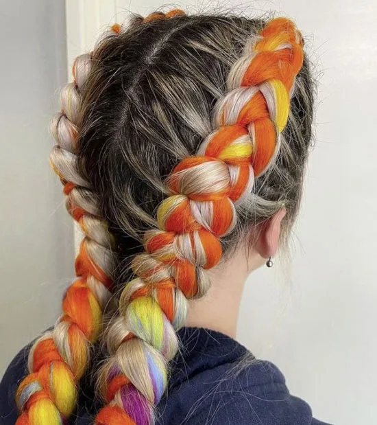 Colorful French Braid