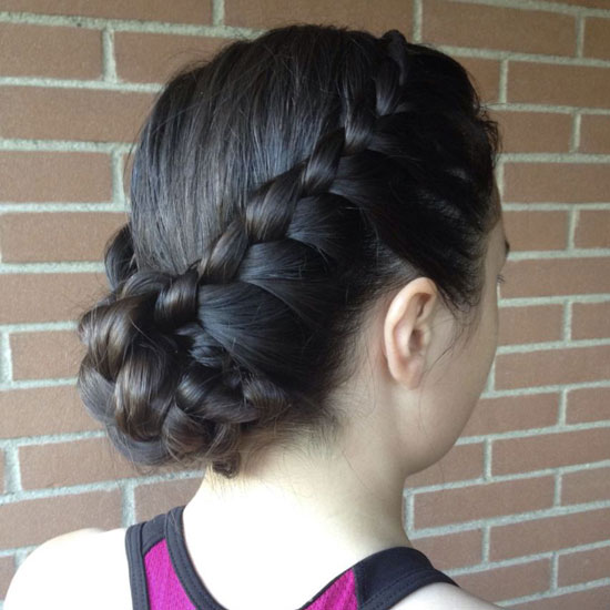French Lace Braid Updo