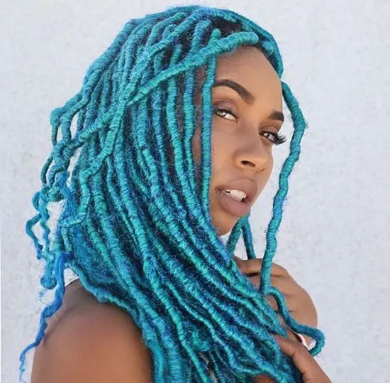 Sapphire Toned Butterfly Locs