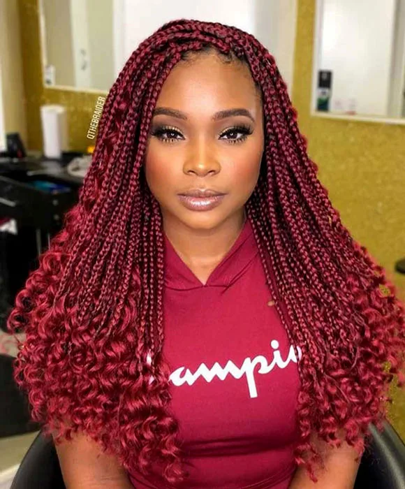 51 Red Box Braids Hairstyles That You Can Do On Your Own 51 Red Box Braids Hairstyles That You Can Do On Your Own