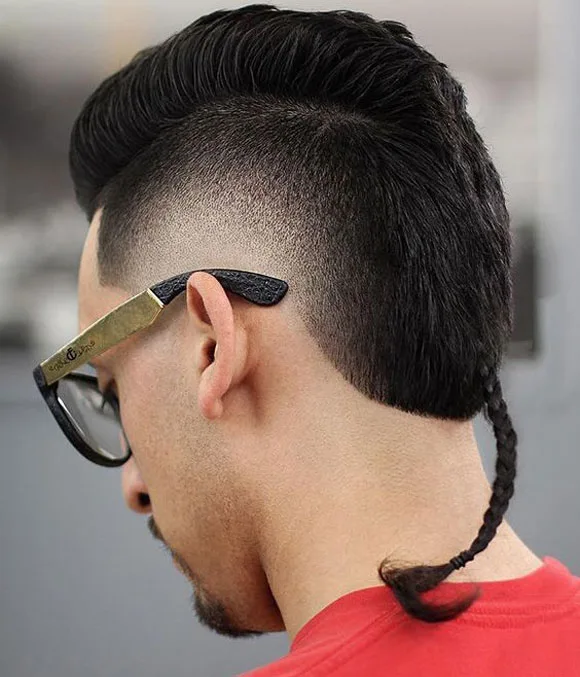 Rat Tail with a fade haircut
