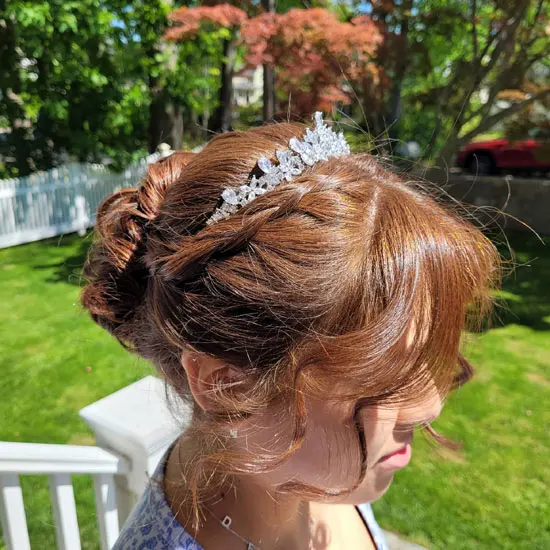 Crown Updo With Back Bun