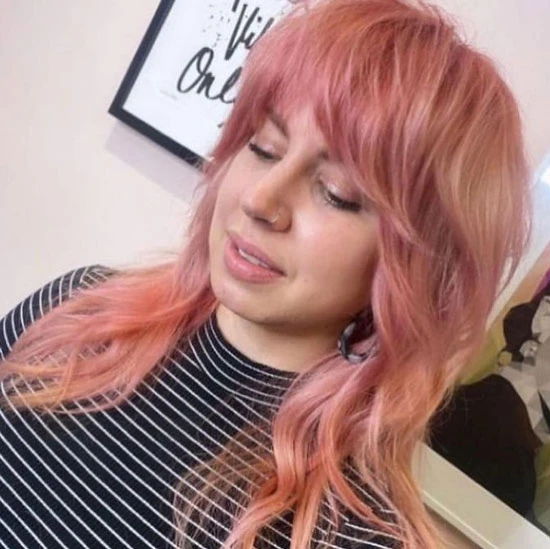 Pink Shaded Blonde Shag