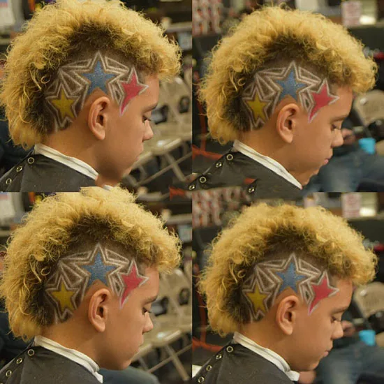 Metro Mullet with Multiple Stars
