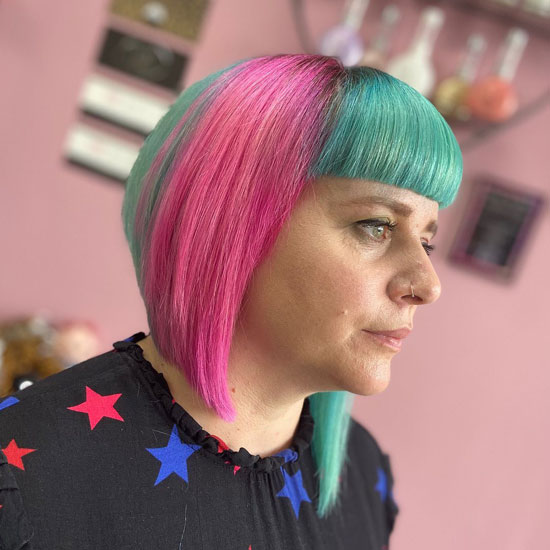 Choppy Bob with Even Shaped Bangs