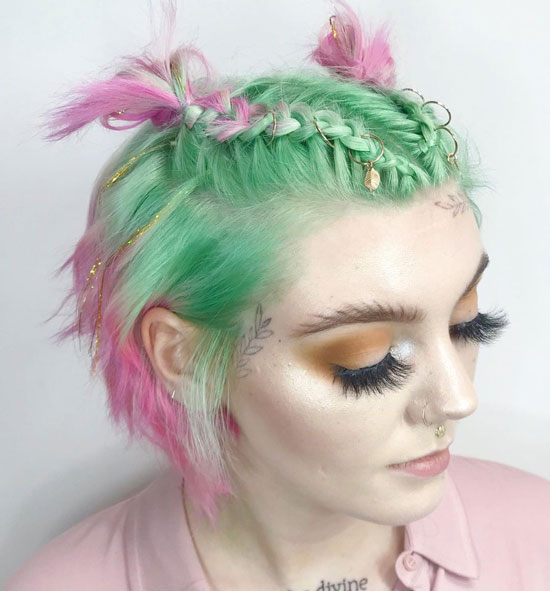 Criss Cross Dutch Braids with Twintails