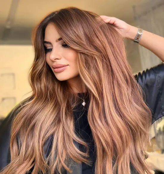 Subtle Highlights on Grown Out Curtain Shag