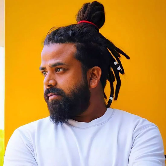 Man Bun with Dreadlocks
