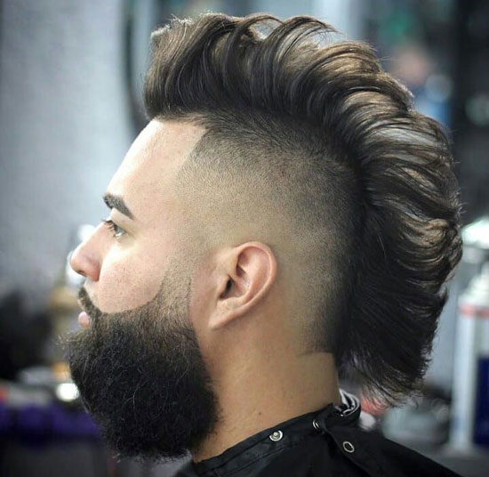 Mohawk with High Skin Fade