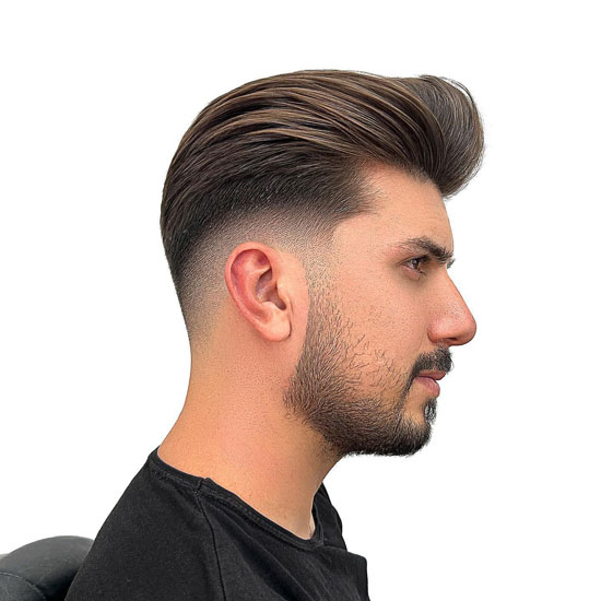 Pompadour with Drop Fade
