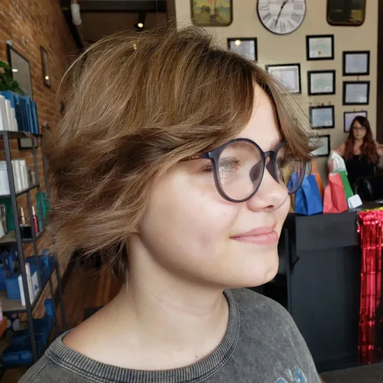 Short Wolf Cut with Bangs