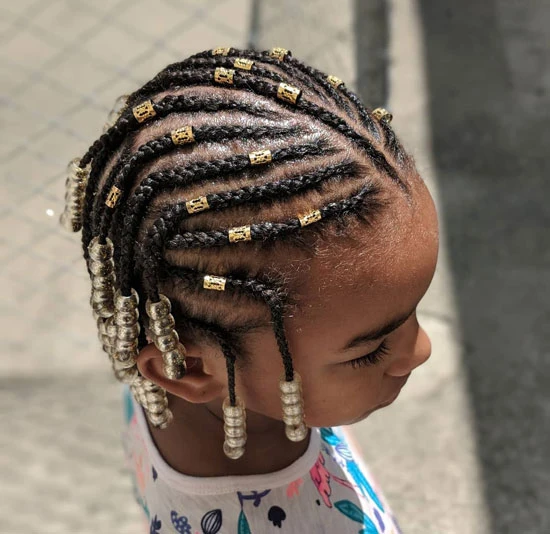 Tribal Braids with Tubular and Round Golden Beads