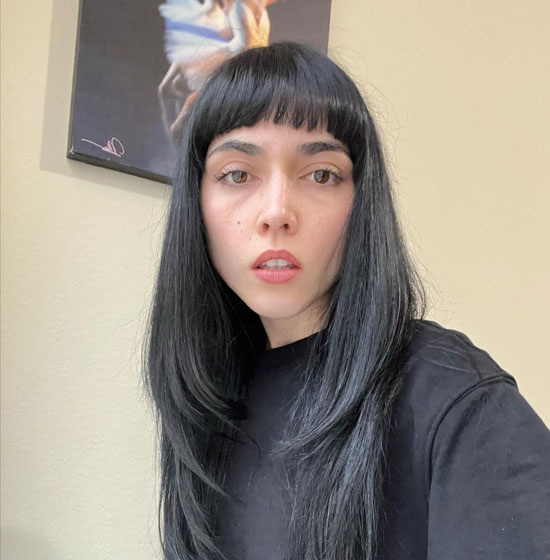 Blunt Bangs with Butterfly Layers