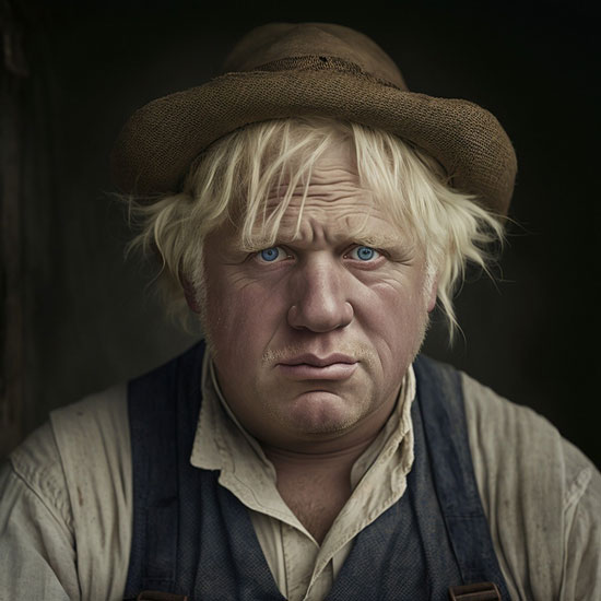 Boris Jhonson Imagined As an Amish Men