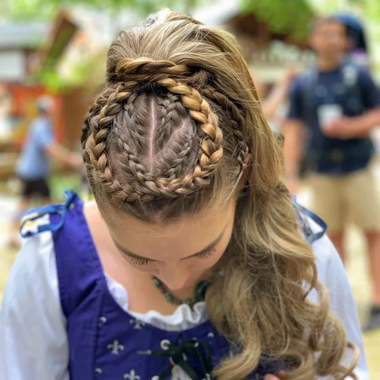 Braided Cornrow Ponytail