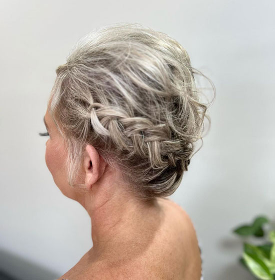 Deep Side Part with Braids