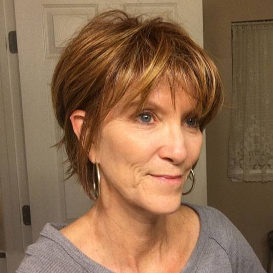 Highlighted Bob with Textured Fringe