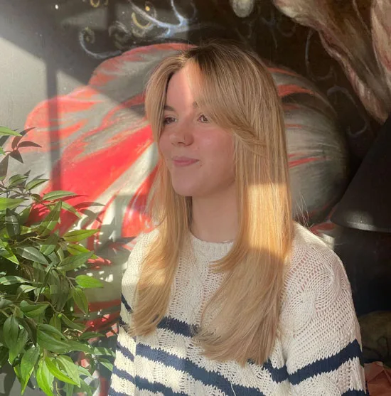 Long Layers with Curtain Bangs