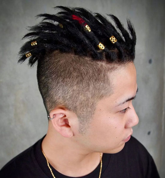 Mohawk Dreads with Shaved Sides