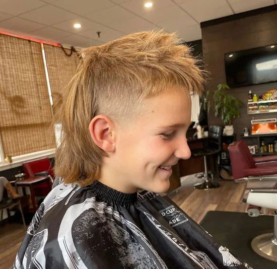Mullet with Textured Spiky Hair