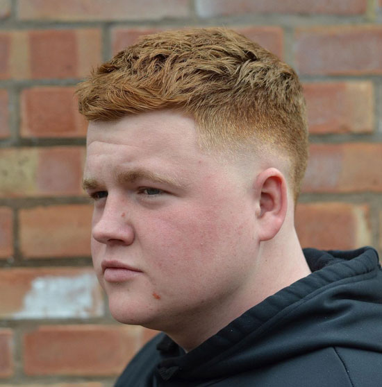 Dishevelled Crop Cut with Temple Fade