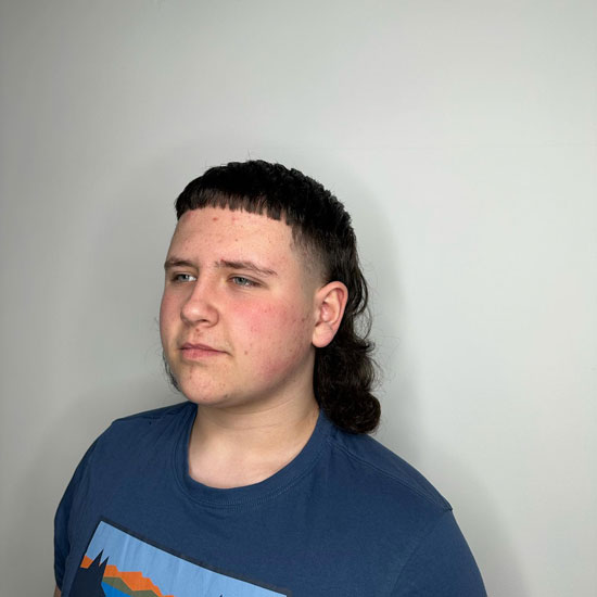 Mullet with Short Fringe