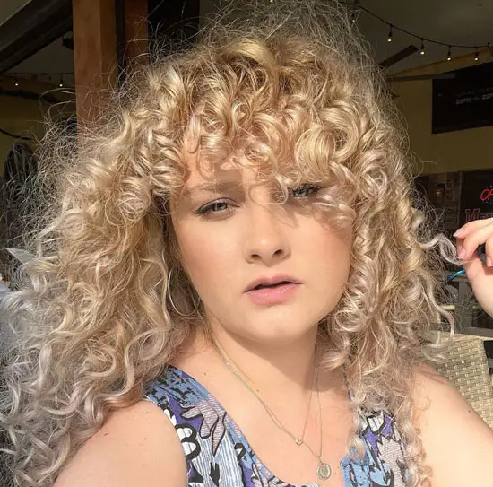 Curly Bangs with Layers