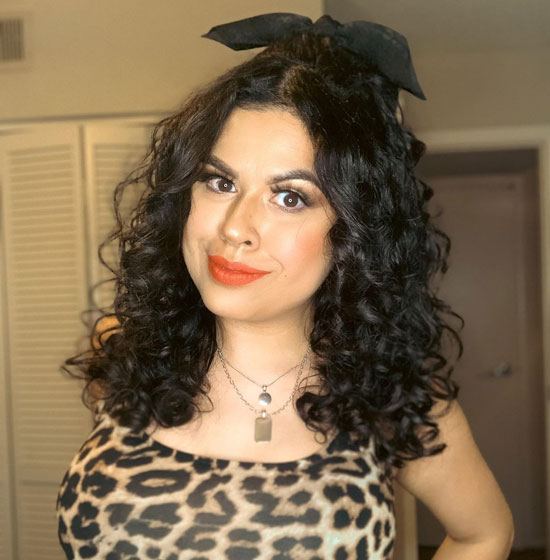 Curtained Curls with Half Up