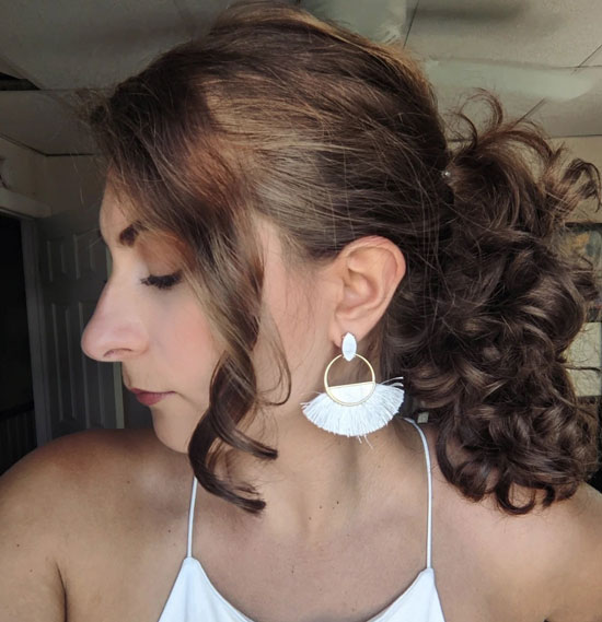 Messy Ponytail with Framing Tresses