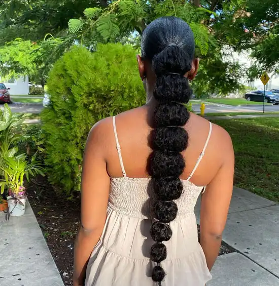 Bubble Weave Ponytail