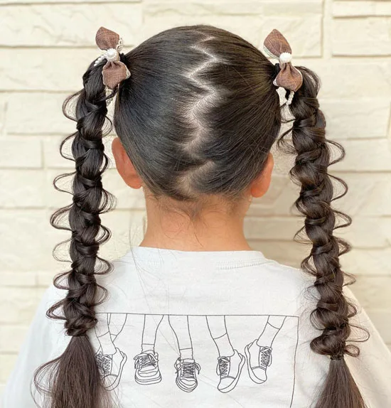 Intricately Braided Pigtails