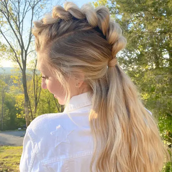 Low Ponytail Braided Mohawk