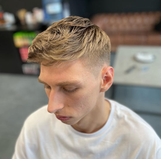 Tousled Top with High Fade