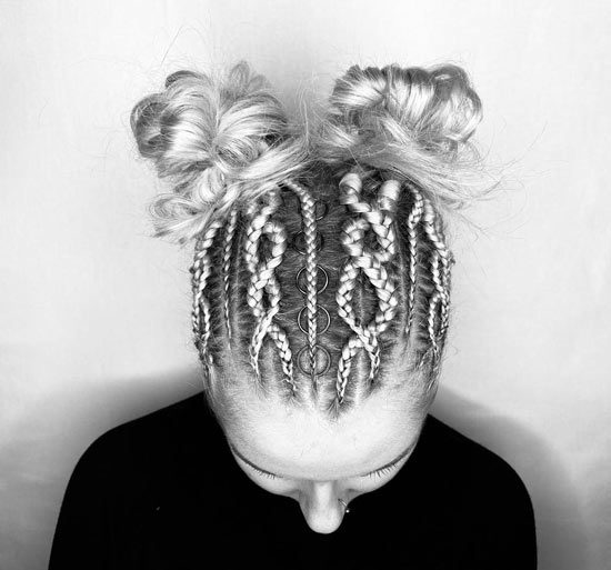Twisted Snake Braids with Loose Cosmic Buns